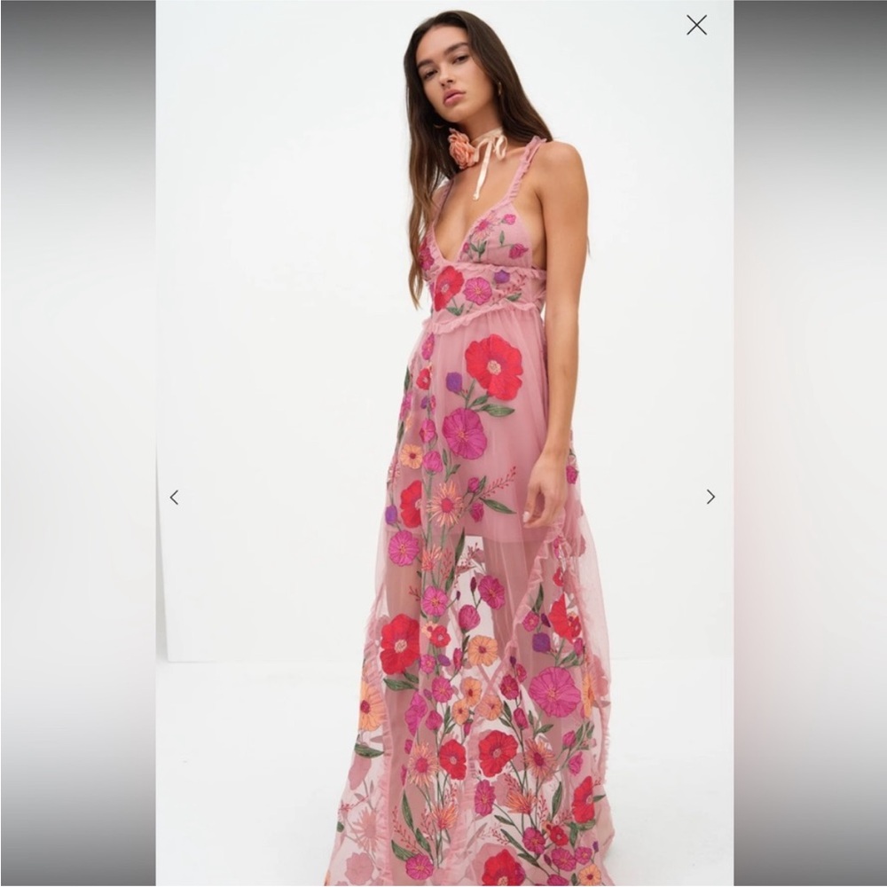 NWT retails 356, For love and lemons Kaylee dress size large